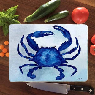 B McVan Designs - Blue Crab Blue Glass Cutting Board