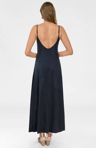 Gretchen Scott Fluid Drape Linen Maxi Dress | 100% Linen Summer Maxi Dress with Pockets