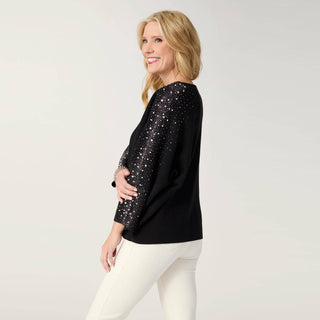 Coco + Carmen Heavenly-Luxe Rhinestone Dolman Sweater