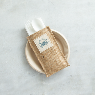 Blue Crab Coastal Silverware Holders – Set of 8 | Cutlery Couture