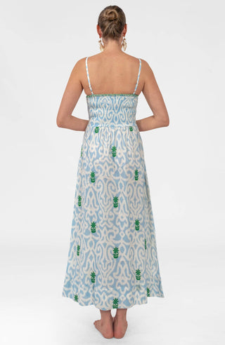 Gretchen Scott Embroidered Cotton Voile Sun Dress | Women's Resort Maxi Dress with Pockets