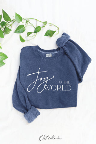 VINTAGE DENIM OAT COLLECTIVE - JOY TO THE WORLD    Mineral Graphic Sweatshirt