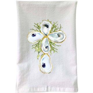 B McVan Designs - Oyster Cross Flour Sack Towel