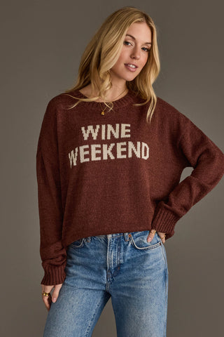 Wine Weekend Burgundy Sweater | Panache