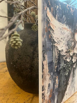 Rustic Nester - Angel Canvas art print, Painting for wall, home decor gift