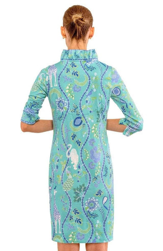 Gretchen Scott LLC - Ruffneck Dress - Jungle Symphony