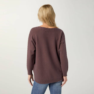 Coco + Carmen Heavenly-Luxe Cable Knit Dolman Sweater