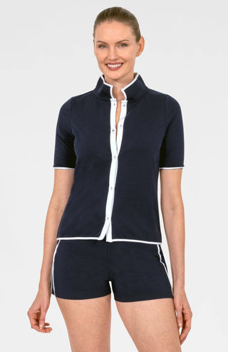 Gretchen Scott LLC - Trim It Up Cardi Sweatshirt