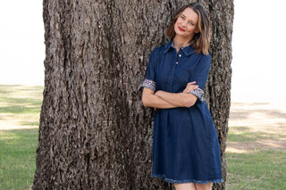 Dizzy Lizzie Chatham Dress in Lightweight Denim | Women's Boutique Denim Dress