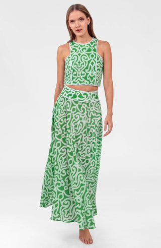 Gretchen Scott Sexy Summer Swirl Maxi Skirt | Colorful Resort Wear Skirt with Pockets