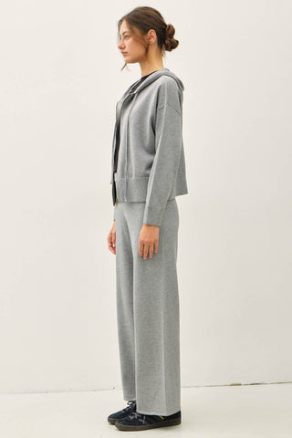 Be Cool - ULTRA COMFY RIBBED KNIT HOODIE JACKET