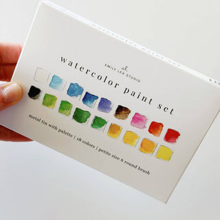 Emily Lex Studio Watercolor Paint Set | 18 Colors &amp; Brush