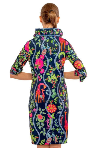 Gretchen Scott LLC - Ruffneck Dress - Jungle Symphony
