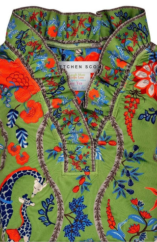 Gretchen Scott LLC - Ruffneck Dress - Jungle Symphony