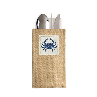 Blue Crab Coastal Silverware Holders – Set of 8 | Cutlery Couture
