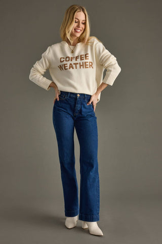 large Panache Apparel Co. - Ivory Coffee Weather Sweater