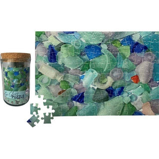 B McVan Designs Sea Glass Puzzle in Recycled Glass Jar