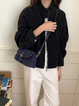 Suede-Like Microfiber Leather Shoulder/Crossbody Bag