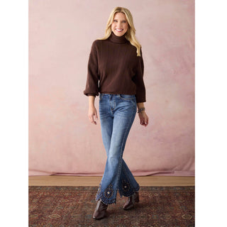 Coco + Carmen Heavenly-Luxe Textured Turtleneck Sweater