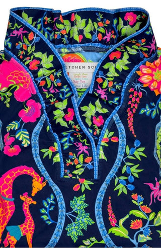 Gretchen Scott LLC - Ruffneck Dress - Jungle Symphony