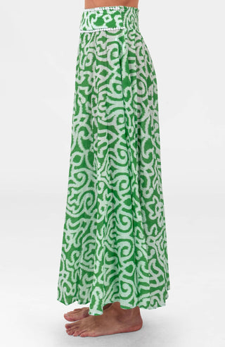 Gretchen Scott Sexy Summer Swirl Maxi Skirt | Colorful Resort Wear Skirt with Pockets