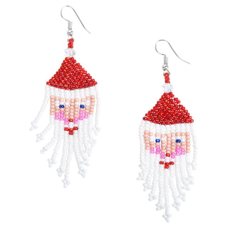 Default Title Bamboo Trading Company - Santa Beaded Earrings