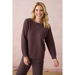 Coco + Carmen Heavenly-Luxe Cable Knit Dolman Sweater