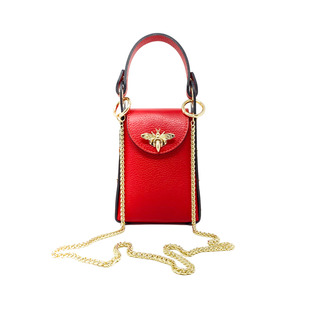 Genuine Italian Leather Butterfly Crossbody Bag | Made in Italy