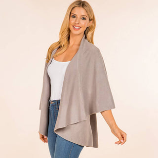 Designer House Open Front Waterfall Cardigan Cape