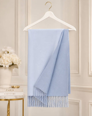 Designer House Reversible Two-Tone Fringe Shawl