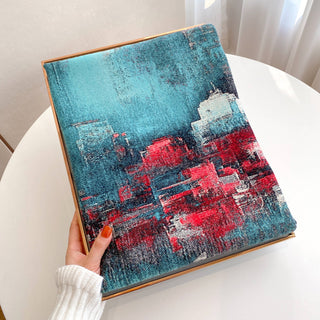Winding River Teal & Red Reflections Reversible Wrap