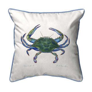 Betsy Drake Interiors - Blue Crab - Male Corded Pillow