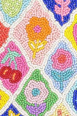 America & Beyond - Mosaic Garden Beaded Shoulder Bag