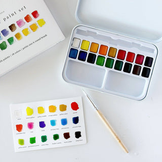 Emily Lex Studio Watercolor Paint Set | 18 Colors &amp; Brush