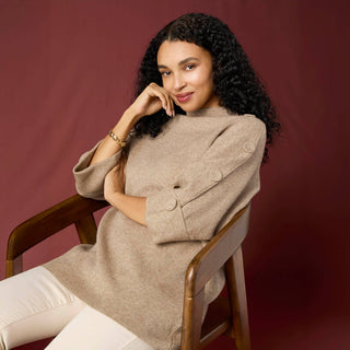 Coco + Carmen Heavenly-Luxe Funnel Neck Sweater