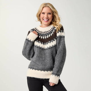 Coco + Carmen Perissa Fair Isle Mock Neck Sweater