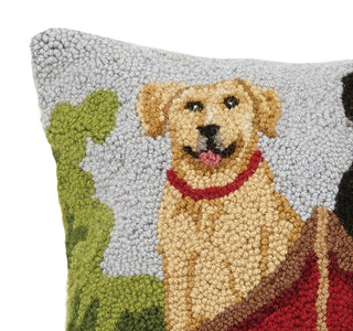 Peking Handicraft - Lab Dogs On Canoe Hook Pillow