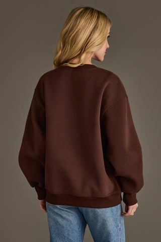 Panache Dark Brown Coffee Weather Sweatshirt
