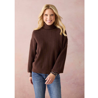 Coco + Carmen Heavenly-Luxe Textured Turtleneck Sweater