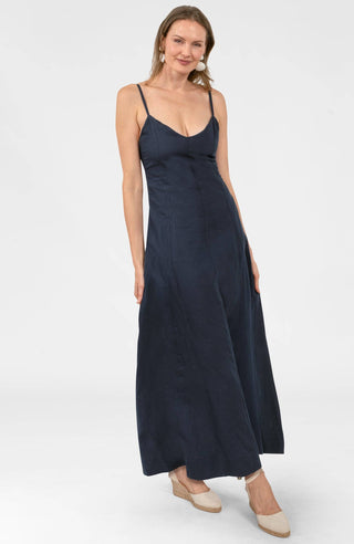 Gretchen Scott Fluid Drape Linen Maxi Dress | 100% Linen Summer Maxi Dress with Pockets