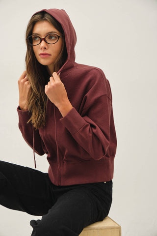 Be Cool - ULTRA COMFY RIBBED KNIT HOODIE JACKET