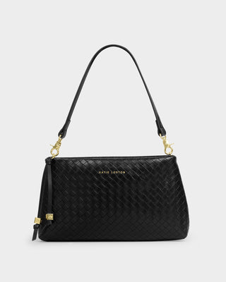 Katie Loxton Nova Woven Small Shoulder Bag Black