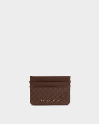 Katie Loxton Nova Woven Texture Cardholder Chocolate